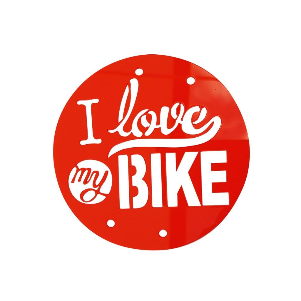 Placa 'I love my bike'